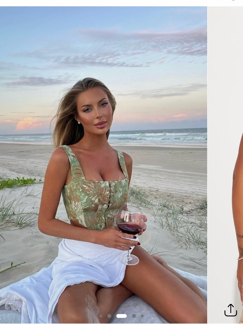 Fashion nova More than a dream corset top sage/combo NWT XS